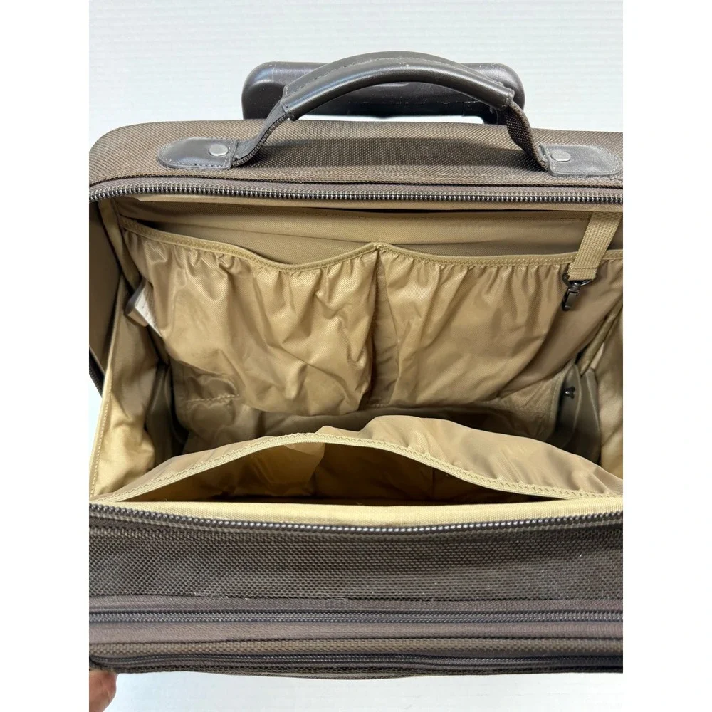 Briggs & Riley Commuter Suitcase Brown Extendable Handle U214-18 Rolling Luggage
